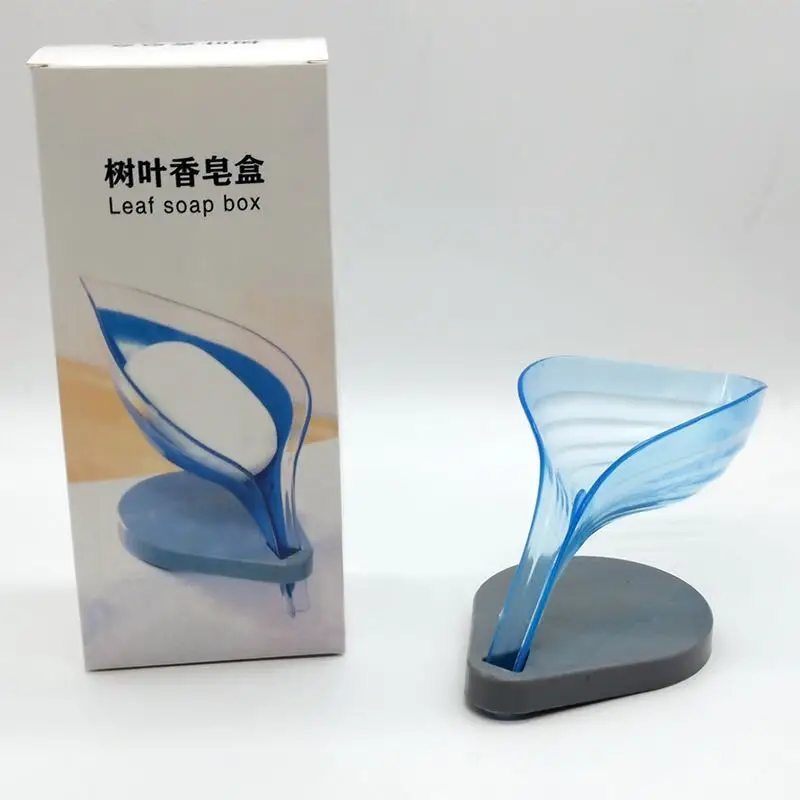 

The Leaves Soap Box for Bathroom, Toilet Soap Rack with Sucker, Punch Free Home Drop