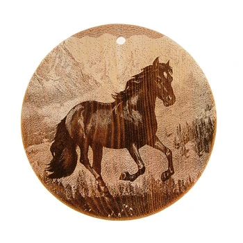 

Solid cedar board "Horse", round, 18 × 18 cm