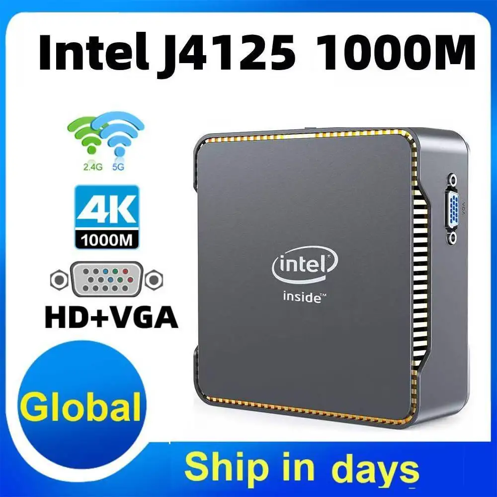 Мини-ПК Windows 10 Intel celeron J4125 8 + 1000/128 ГБ Wi-Fi 4K 60 Гц | Компьютеры и офис