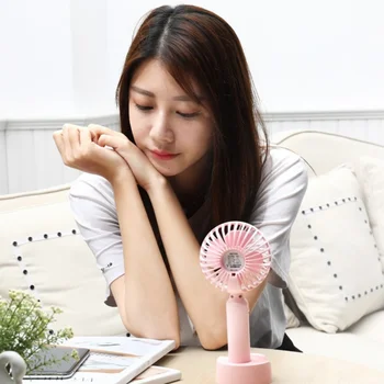 

1200mAH Handy Air Cooling Fan For Home Office USB Charging Mini Fan Portable Handheld Fan Rechargeable Built-in Battery