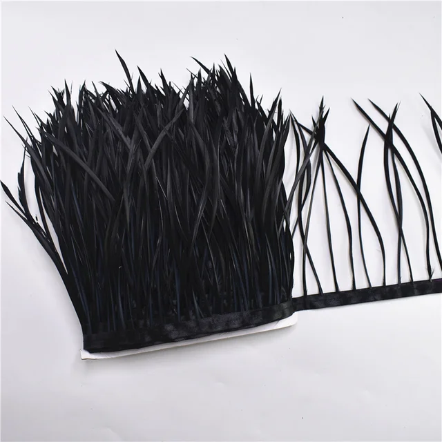 1Meters Pruning Goose Feathers Trims Ribbon Fringe feather trim 6-8