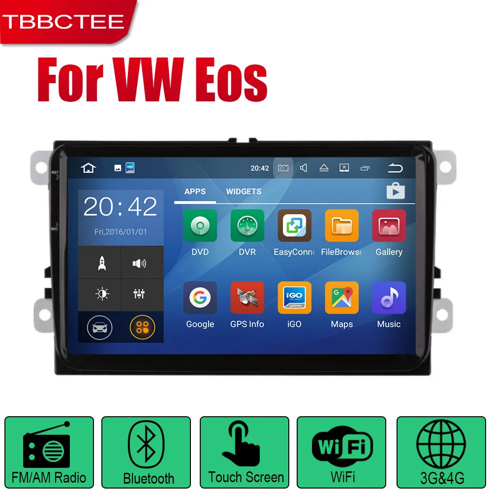 Standard machine TBBCTEE Авто плеер gps навигация для фольквасген VW Eos 2006~ автомобильное мультимедиа андроид экран системы радио стерео - Цвет: Standard machine