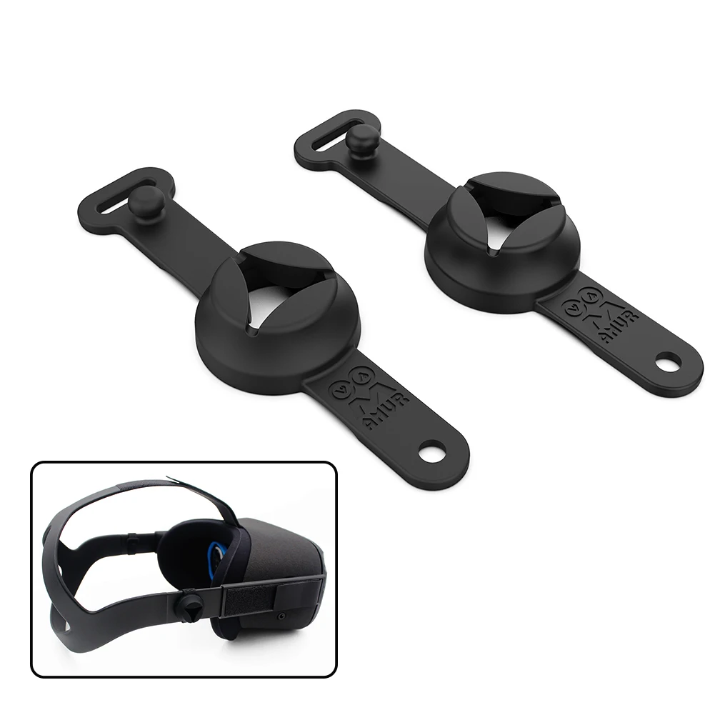 Oculus Quest-auriculares de silicona suave para el hogar, accesorios para auriculares VR, organizador de Tipo de oreja negro, 1 par