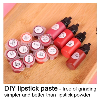 

NEW Color Paste for Handmade Cosmetic Lip Gloss Base add directly Lip gloss and Lipstick replace the lipstick powder 2.2g/10g