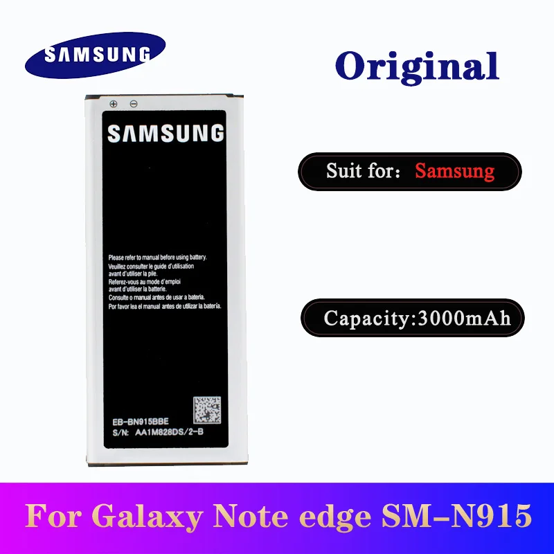 

Original Samsung Battery For Galaxy Note Edge N915 N915F N915A N915T N915V N915G EB-BN915BBE 3000mAh NFC Replacement batteria