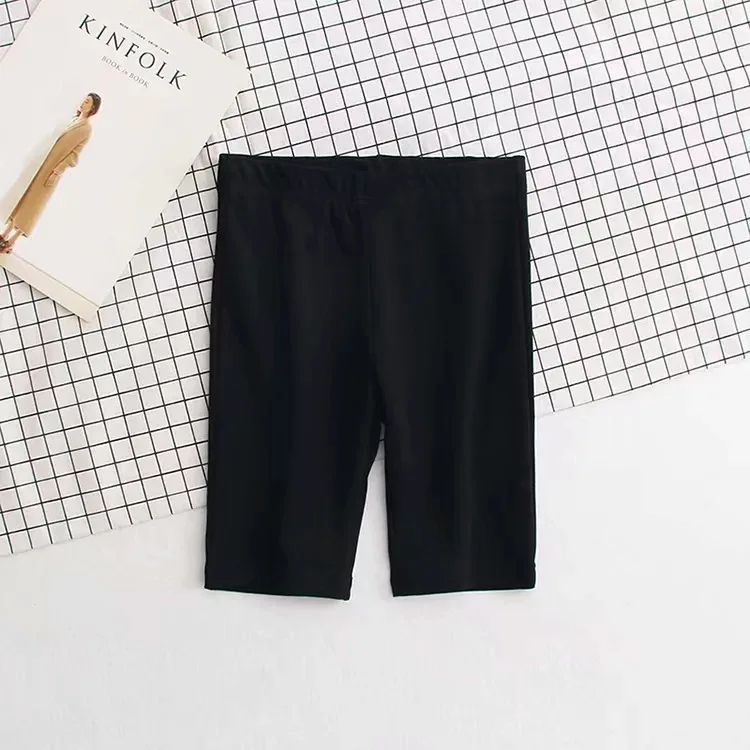 Black short Модные однотонные желтые байкерские короткие с высокой талией обтягивающие Сексуальные вечерние шорты для фитнеса и спортзала активные хлопковые шорты для женщин Клубные шорты - Цвет: Black short