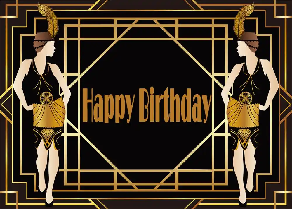 Dephoto Birthday Background For The Great Gatsby Theme Black Gold