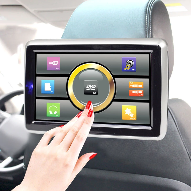 

10.1 Inch Car Universal Headrest Display Hd Led Lcd Digital Screen Car External Dvd Avi/Usb Bluetooth Player