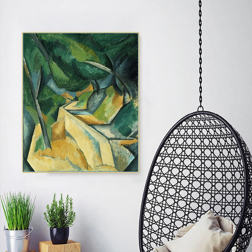 Citon холст искусство Масляная живопись Жорж Braque Road дорога возле L'Estaque Artwork