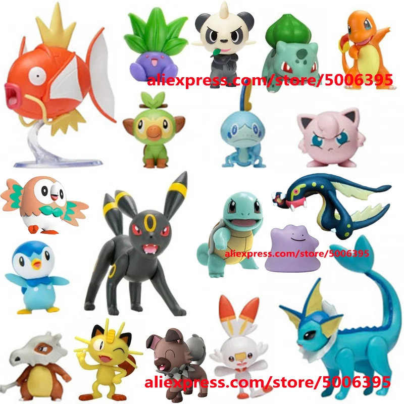 41 Styles Anime Figures Sword Shield Eternatus Zygarde Rolycoly Machamp Eevees Gengar Pokemons Action Figure Dolls Toy Kids Gift | Игрушки и