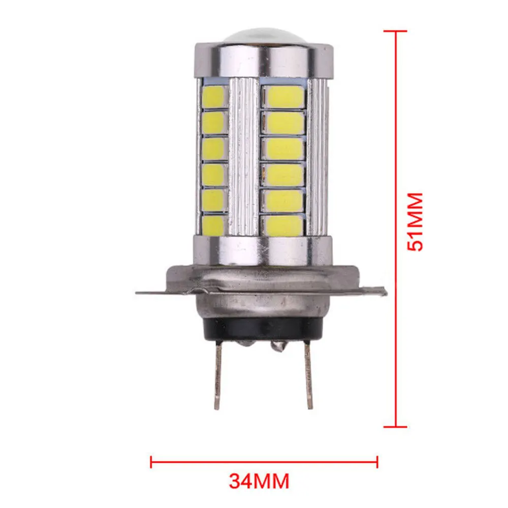 5630 33SMD H7 передняя лампа светодиодный Противотуманные фары фара мотоцикл супер яркий светодиодный фары лампы Универсальный