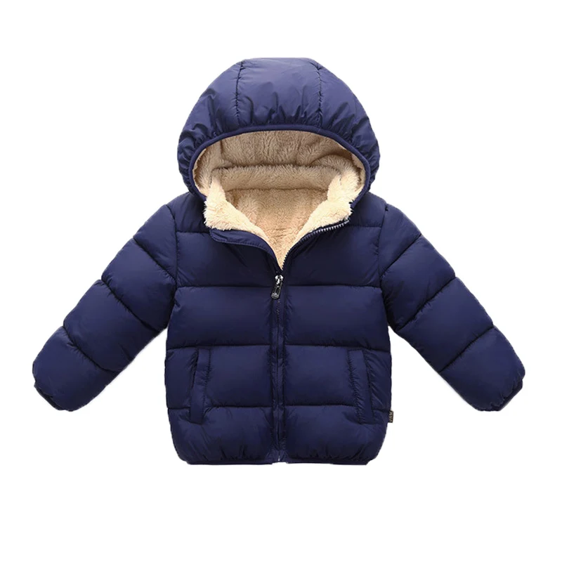 Зимние куртки для маленьких девочек и мальчиков детское утепленное Стеганое