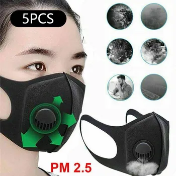 

Face Mask SpongeFor Adults 5pcs Outdoor Dust Face Mask Carbon Filter Multi Layer Unisex Mascarilla Reutilizable Mascarillas