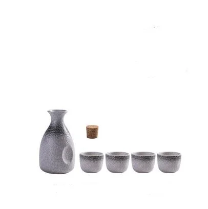 Японский стиль Саке керамический винный набор Саке белый кувшин для вина небольшой подвал домашний кувшин набор стаканов для воды посуда для напитков - Цвет: H