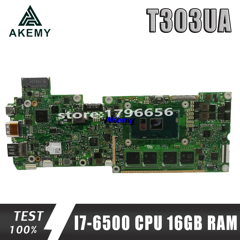 Материнская плата T303UA I7-6500 процессор 16 Гб ОЗУ для ASUS трансформер 3 PRO T303U T303UA T303 ноутбук mothboard T303UA тест материнской платы ОК