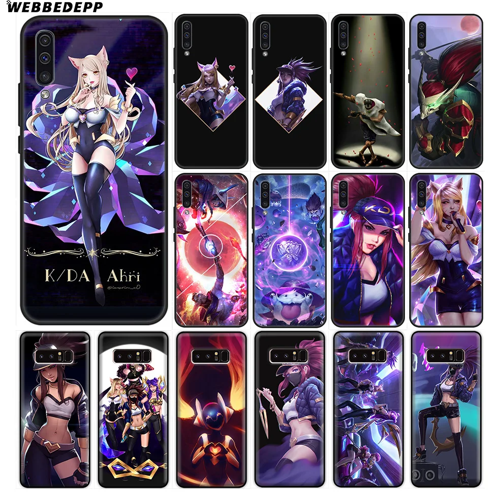 KDA Skin Lol Pop Soft Case for Samsung Galaxy A10 A30 A40 A50 A60 A70 M10 M20 M30 M40 Note 8 9 10 Plus |