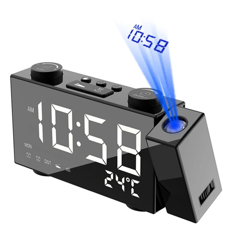 1 шт. USB цифровой будильник электронные проекционные часы Джентльмен простой Многофункциональный Будильник