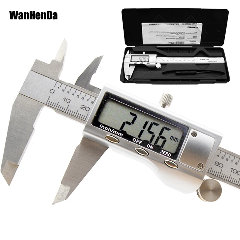 0-150mm stainless steel digital caliper measuring tools electronic digital vernier calipers metal measuring instrument 6 inch