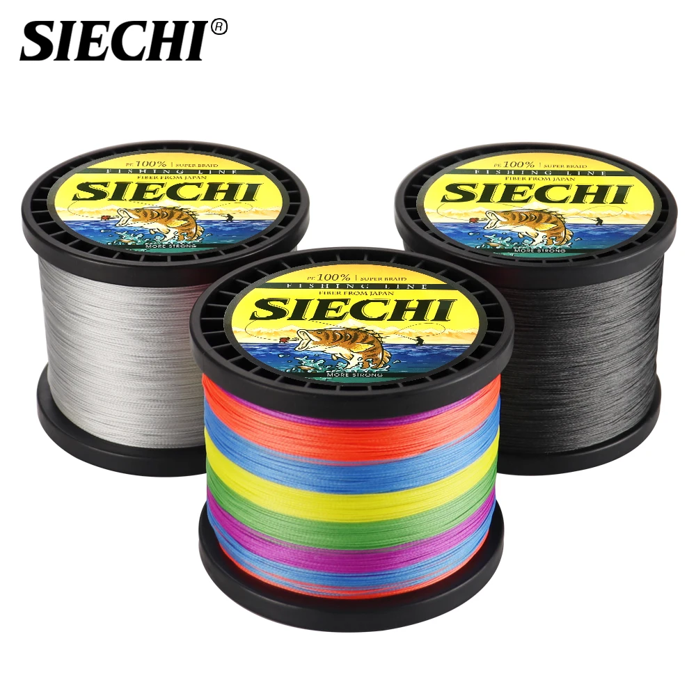 Плетеная рыболовная леска SIECHI 4 пряди 500 м/1000 м/м суперпрочная полиэтиленовая 12 83