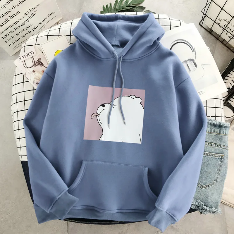 Shellsuning Kawaii мультяшная хлопковая Толстовка для женщин с принтом и круглым вырезом Ulzzang Весна Негабаритных Толстовки женский джемпер Топы розовый белый