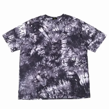 

Vintage Purple Tie-Dye T-shirt Hip Hop Relaxed Cotton Tee Short Sleeve Crewneck