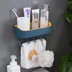 Bathroom Shelf Toilet Hook Kitchen Storage Rack Shampoo Rack Towel Rack Cosmetic Wall Hanging Storage Tool Bathroom Accessories