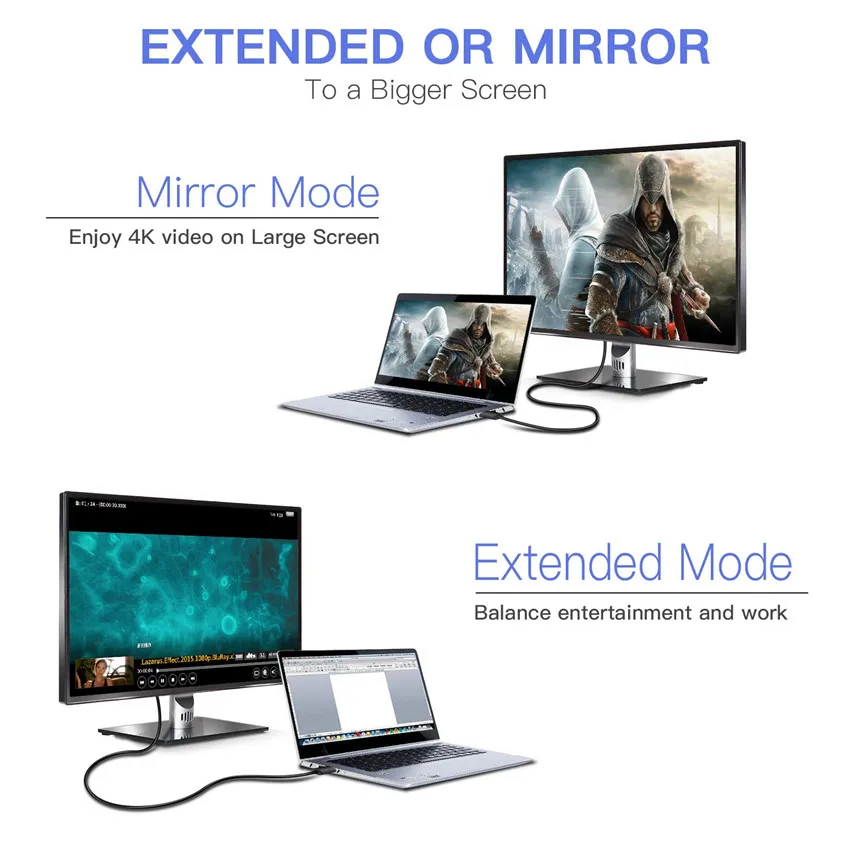 USB-C-HDMI-Cable-USB-Type-C-to-HDMI-4K-60HZ-Aluminum-Shell-Thunderbolt-3-USB