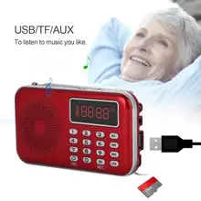 Портативный цифровой радиоприемник fm-радио музыкальный плеер USB/TF/AUX запись голоса Mp3-плеер радио с PW памяти