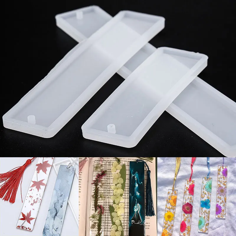 DIY Crystal Epoxy Goldfish Kitten Cat Claw Bear Blank Bookmark Resin Mold Jewelry Epoxy Ruler Mirror Mold Creative Handmade