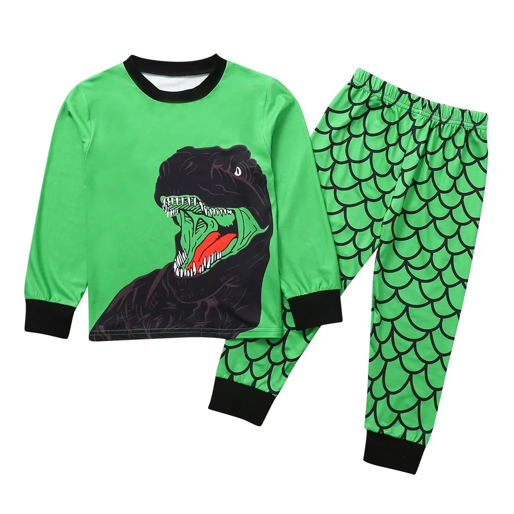 Зимняя одежда для малышей для девочек и мальчиков детская одежда для девочек комплекты одежды для девочек-подростков с принтом динозавра Одежда для девочек