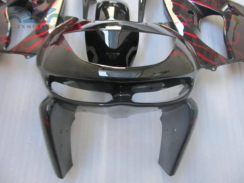 Высококачественный комплект обтекателей для Kawasaki Ninja 1998 1999 ZX9R ABS пластиковые спортивные Обтекатели 98 99 ZX-9R комплекты Красного пламени