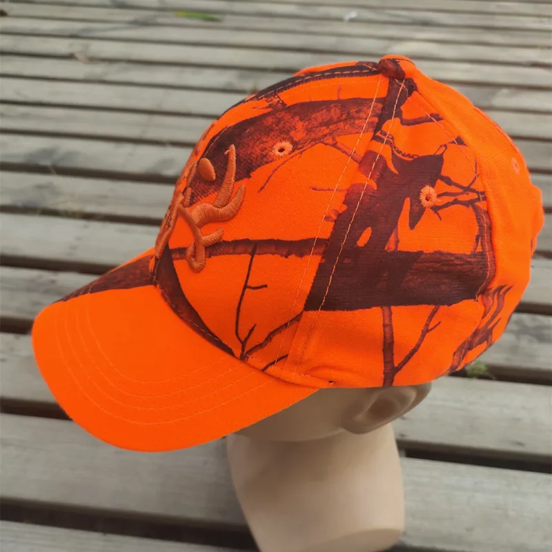 Fishing Hunting Caps Orange Camouflage 