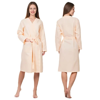 

Women's zapashny dressing gown, size 44, color Peach, 160 g / m, Chl. 100% 3936366