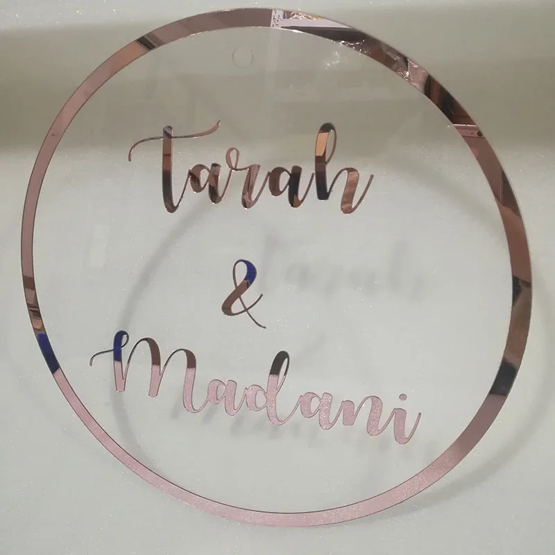 Персонализированные розовое золото имя знак BabyShower Свадебная вечеринка Декор на