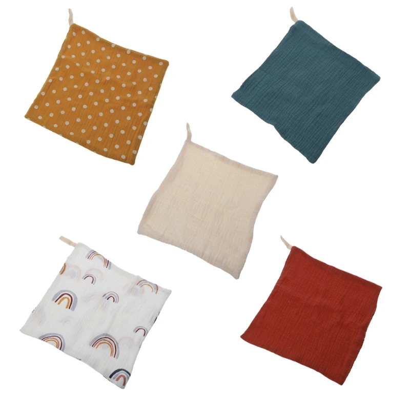 Baby Towels Muslin Cloth Hand Face Wipes Saliva Bib Handkerchief Gauze Cotton 5 Pcs/Lot bath towel cotton towel baby towel muslin towel muslin burp cloth muslin feeding towel