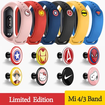

For Xiaomi mi Band 3 4 Sport Strap Silicone Cartoon wrist strap Anime Band Bracelet watch For mi band 3 4 Woman Man Girls Boys