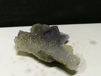 

34.4gNatural fluorite mineral crystal, crystal cluster quartz mineral specimen, quartz crystal.