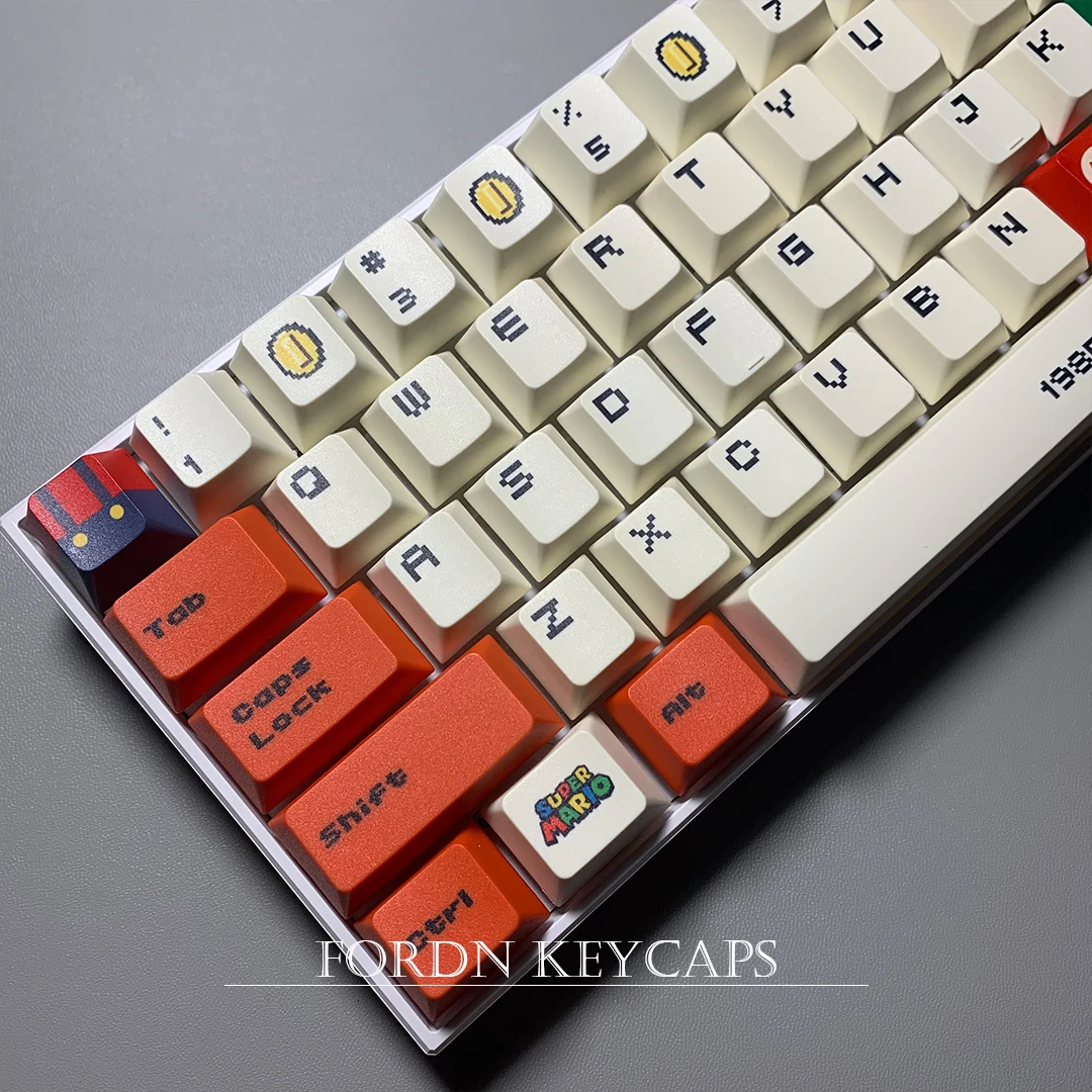 

Mario Keycap PBT Original High Villain Sublimation 980/104/108/87/84/64/61/68 Keys for Filco/DUCK MX Switch Mechanical Keyboard