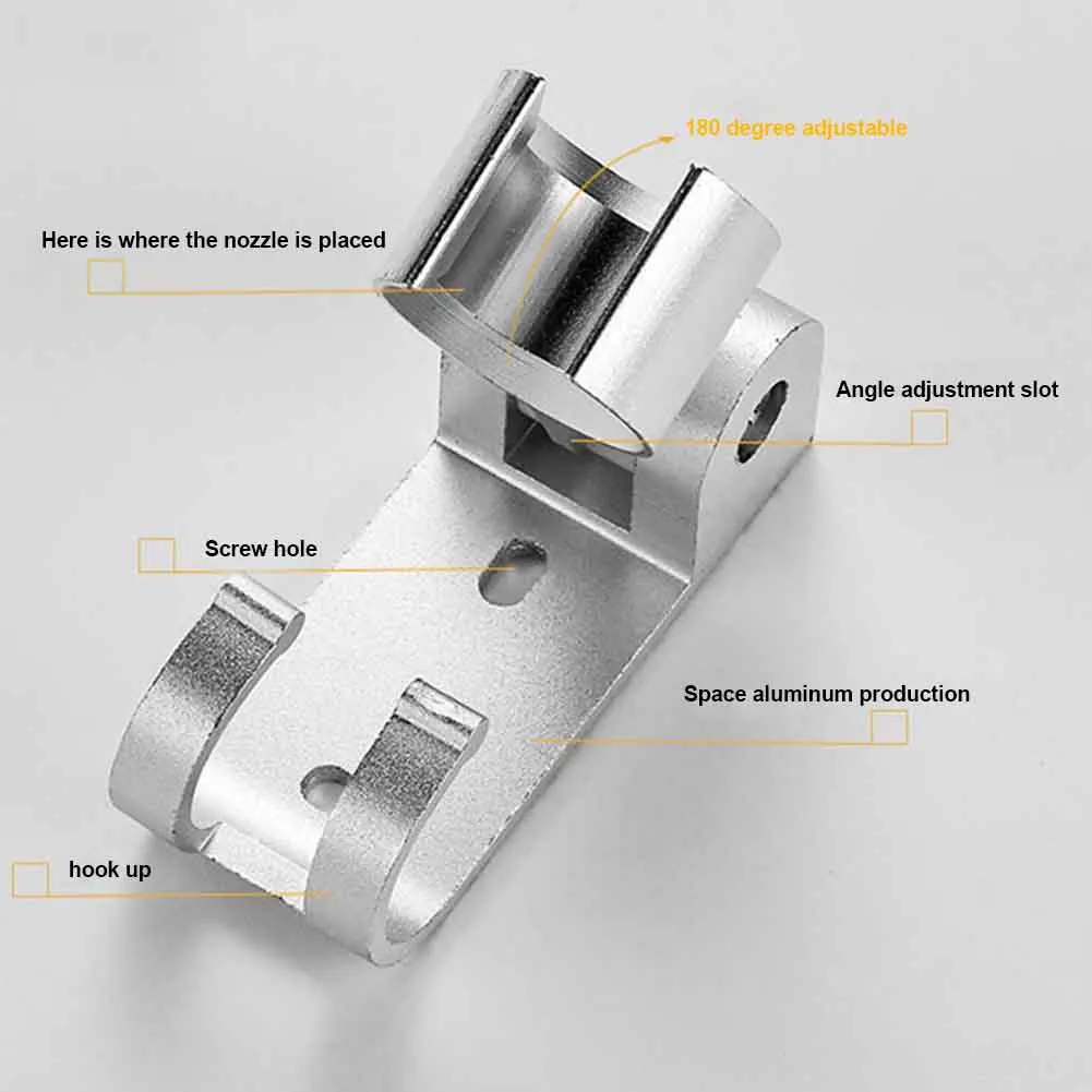 Firm Storage Wall Mounted Practical Home Handheld Shower Head Holder Bathroom Tools Adjustable Angle Space Aluminum Hotel | Обустройство