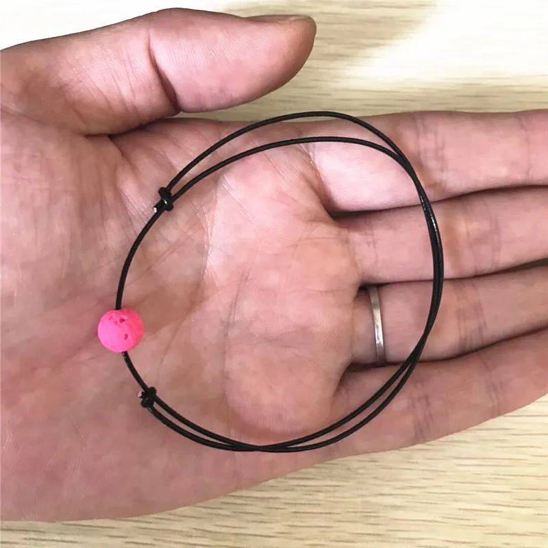 pink Boho красочные вулканической лавы рок ножной браслет браслеты для женщин мужчин натуральный камень коровьей веревки бисера цепи ноги браслет ювелирные изделия - Окраска металла: pink