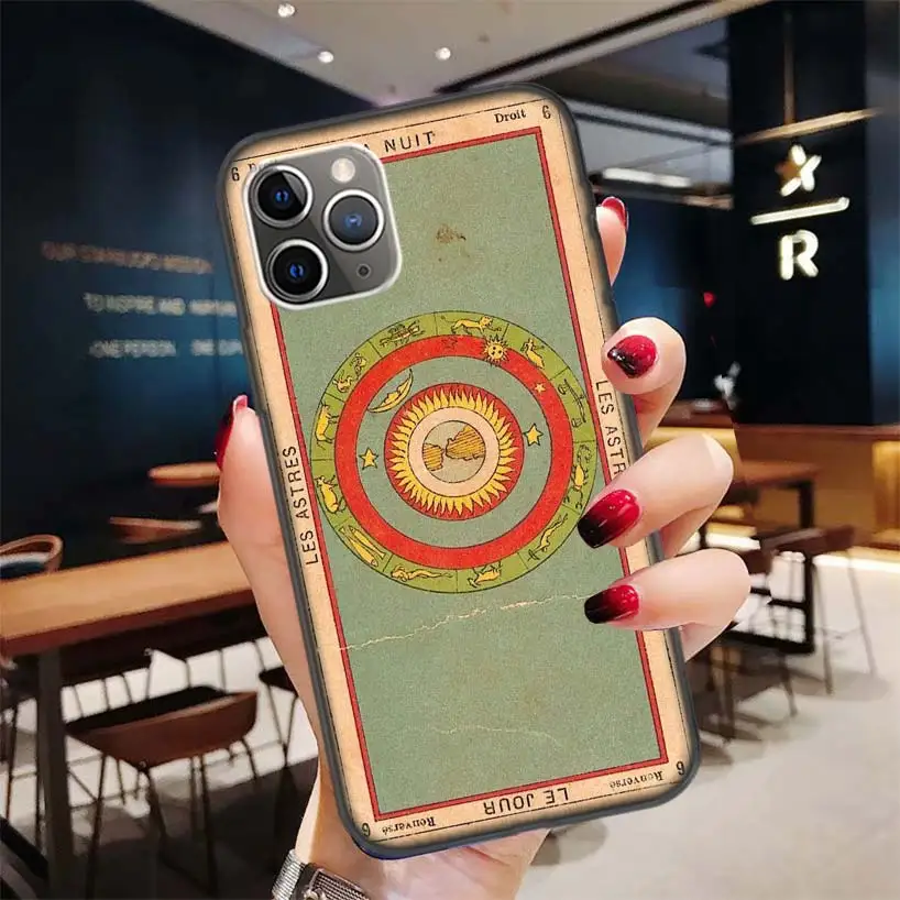 Tarot Cards Reading Black Case for Apple iPhone 11 Pro XR 7 8 6 6S Plus 4
