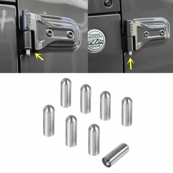 

2Doors 4Doors Pin Bolts Guides Protective Hinge Scratches Hinges For Jeep Wrangler TJ JK JL 2007-2020 Silver Exterior Styling