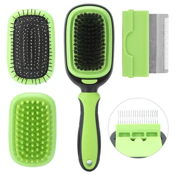 

5 in 1 Pet Massage Air Cushion Flocking Hair Removal Open Knot Comb Grooming Brush Beauty Clean For Dog Cat Drop Shipping
