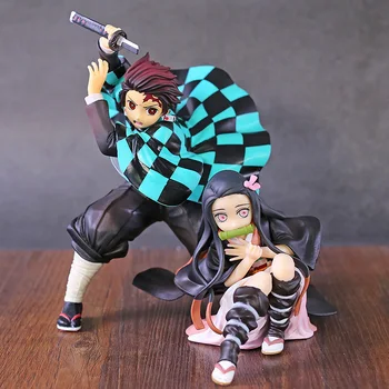 

Anime Demon Slayer: Kimetsu no Yaiba Kamado Nezuko Kamado Tanjirou PVC Action Figure Toys Model Collection Figure Toys Doll