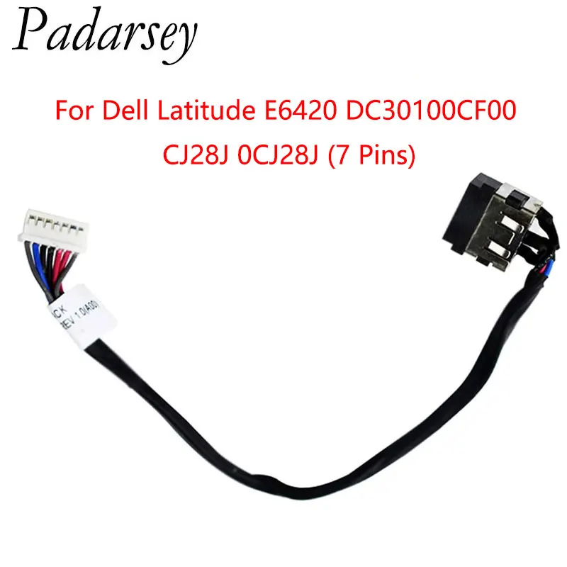 Разъем питания постоянного тока Padarsey для ноутбука Dell Latitude E6420 DC30100CF00 CJ28J 0CJ28J (7