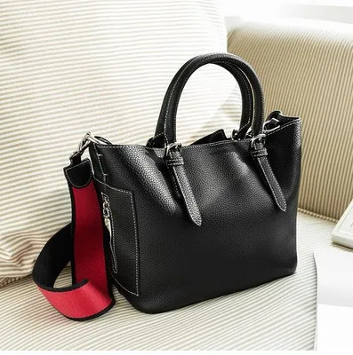 

Cowhide Large Bag 2019 New Style Genuine Leather Commuting Tote Bag Simple Fashion Soft Leather Shoulder Handbag Large Capacity