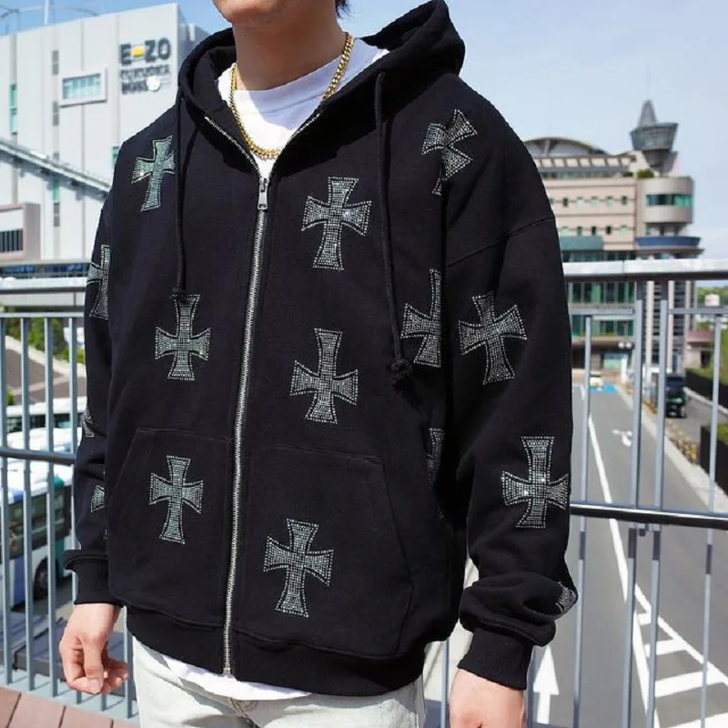 正規品人気SALE creative drug store rhinestone hoodie 9fmGo ...