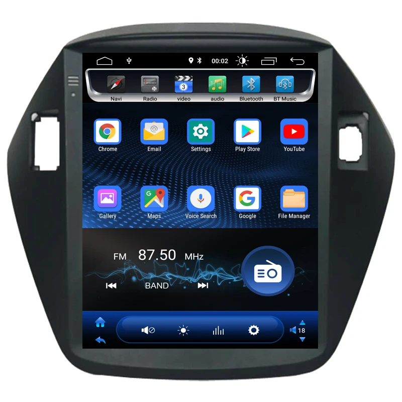 Автомобильный ПК PAD Tesla стиль мультимедийный плеер Android 8 1 GPS для Hyundai Tucson iX35 iX 2009 2010
