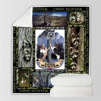 

SOFTBATFY Coon Hunter Bedding Blankets Drop Ship