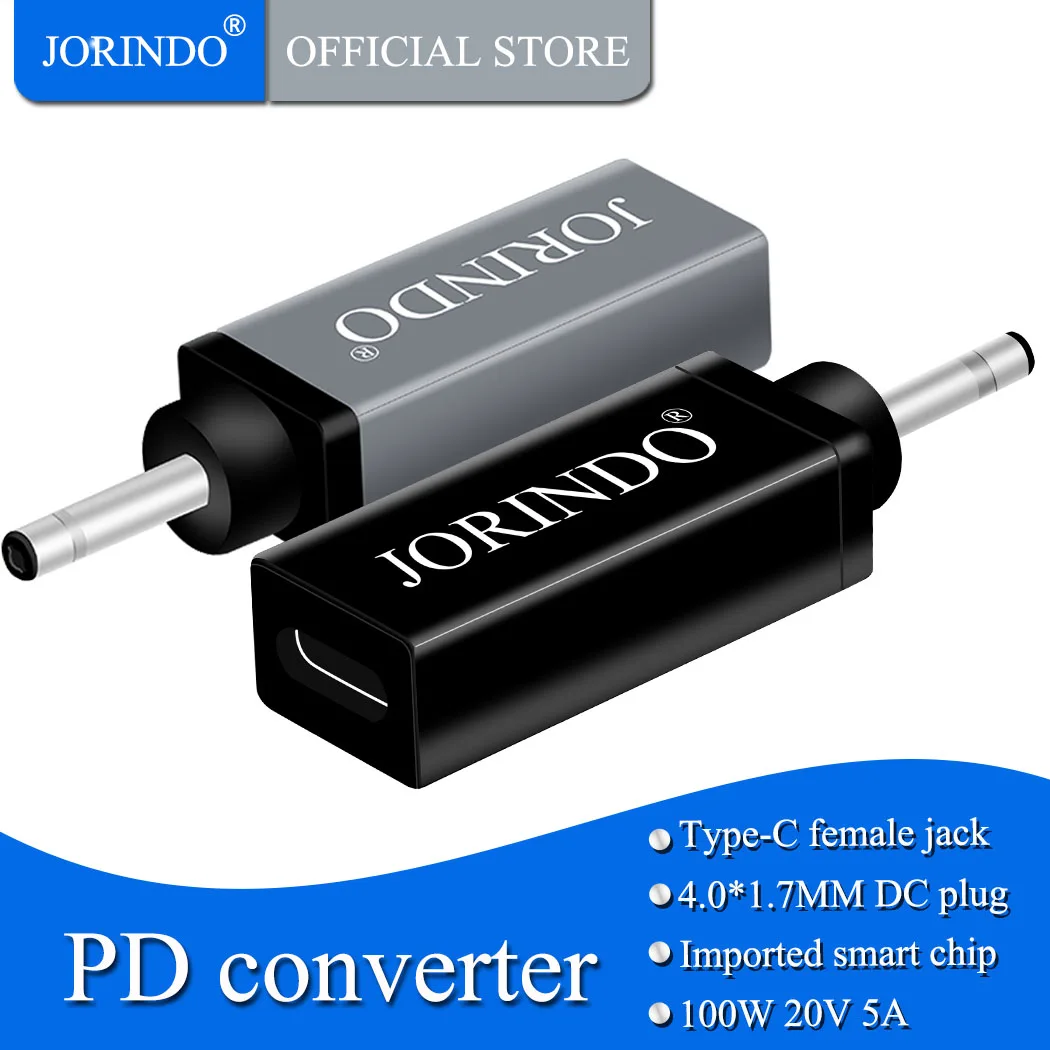 JORINDO Type-C гнездо для DC4.0 * 1 7 Средний sulcus PD decoy до 100 Вт ноутбук компьютер зарядки